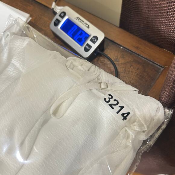 New Promesa Chiffon‎ Maxi White Ruffle Bodice Adjustable Straps Dress Medium - Picture 13 of 13